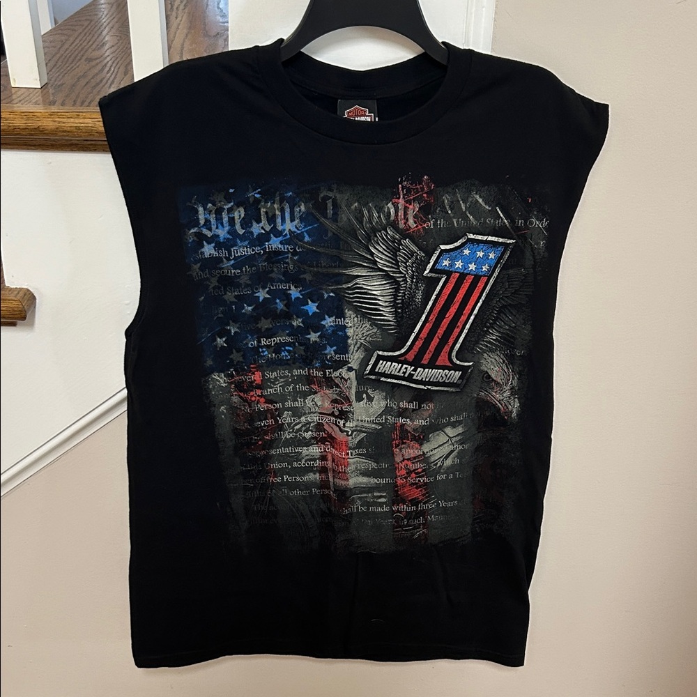 Harley-Davidson NWT L Black Power Emerald Coast muscle tank tee